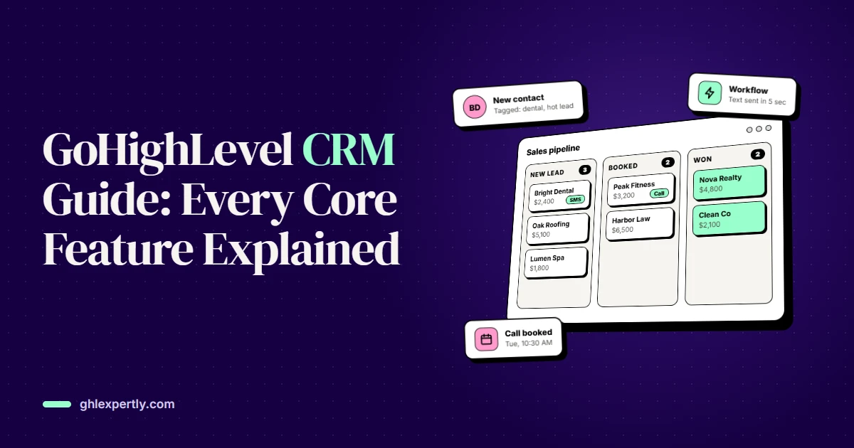 GoHighLevel CRM Guide: Every Core Feature Explained