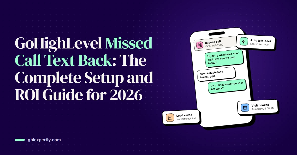 GoHighLevel Missed Call Text Back: The Complete Setup and ROI Guide for 2026